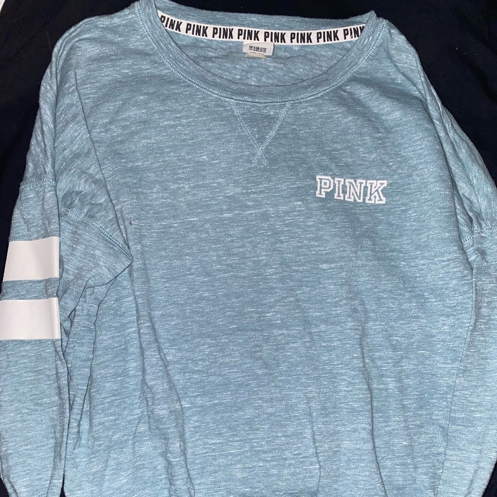 PINK VS light blue long sleeve